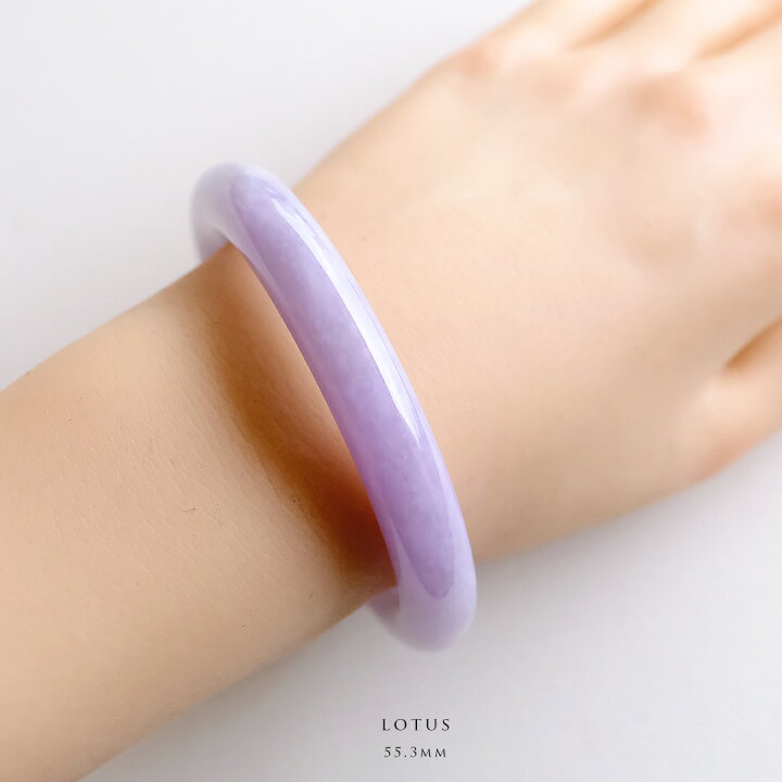 楽天市場】翡翠(ひすい)バングル (円形/内径55.3mm) 『LOTUS』ピンク 