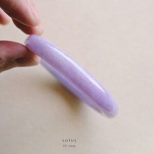 翡翠 (ひすい) バングル ( 円形 / 内径55.2mm ) 『LOTUS』ピンクラベンダー翡翠 一点物 高品質 無着色 ミャンマー産天然ヒスイ ジェダイト ナチュラル 天然石 パワーストーン お守り 縁起物 5月誕