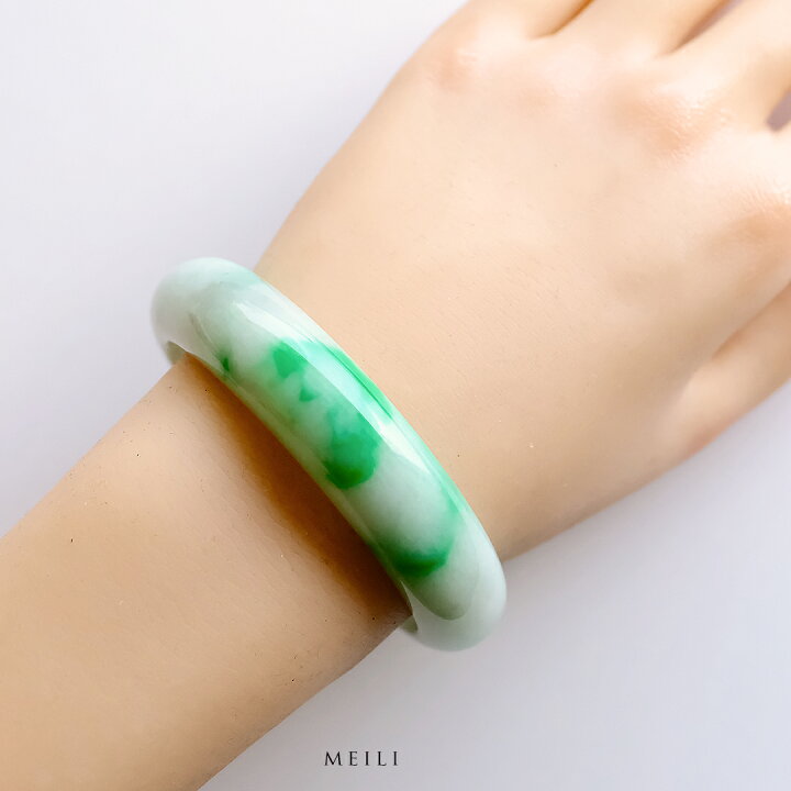 楽天市場】翡翠 (ひすい) バングル ( 円形 / 内径57.5mm ) 『MEILI 