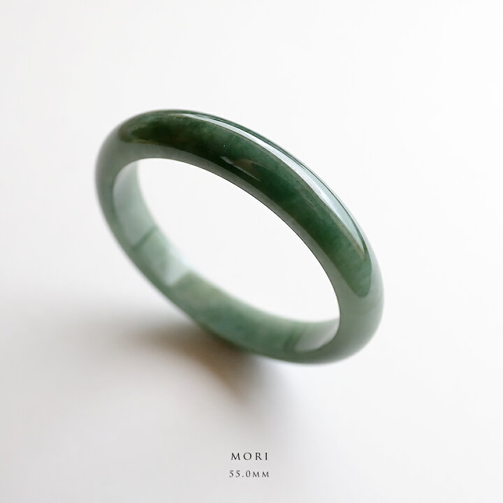 楽天市場】翡翠 (ひすい) バングル 『MORI』 ( 円形 / 内径55.0mm 