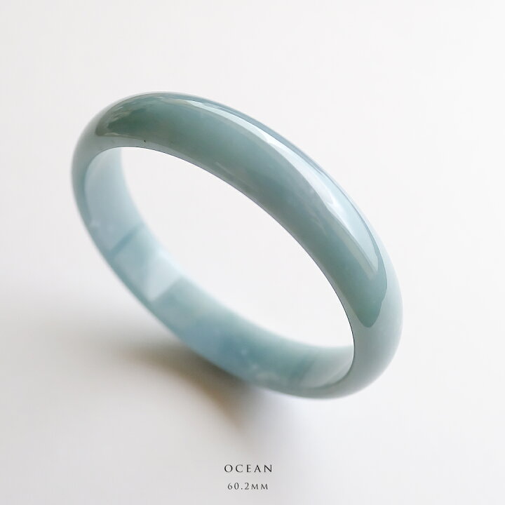 楽天市場】翡翠 (ひすい) バングル 『OCEAN』 ( 円形 / 内径60.2mm