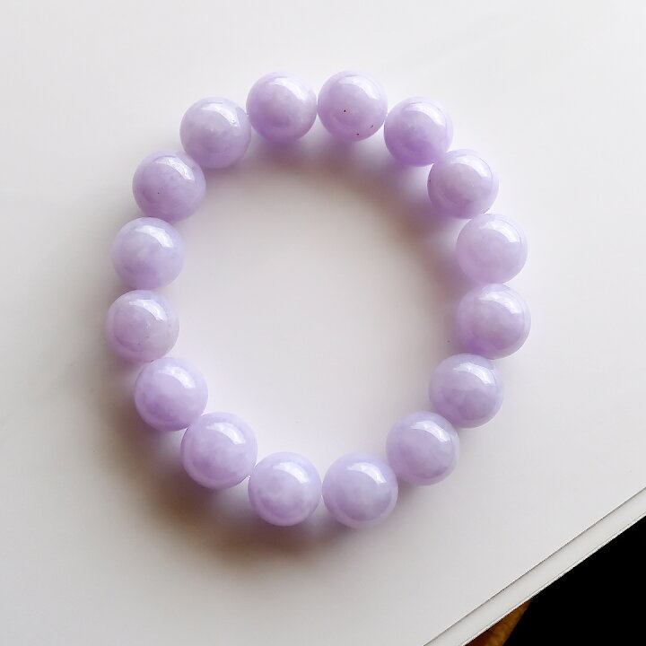 楽天市場】翡翠(ヒスイ) 丸玉ブレスレット『GRAPE』（ラベンダー翡翠 