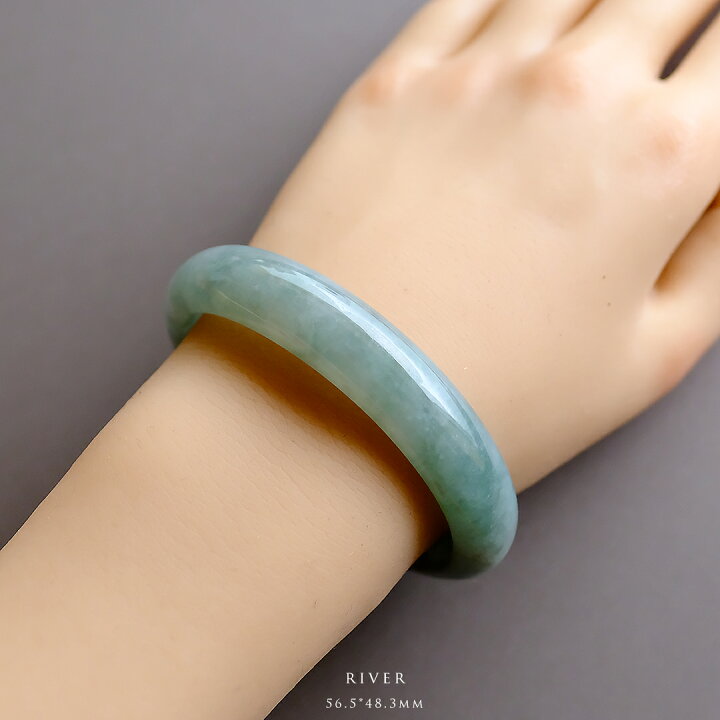 楽天市場】翡翠 (ひすい) バングル ( 楕円形 / 内径56.5×48.3mm 