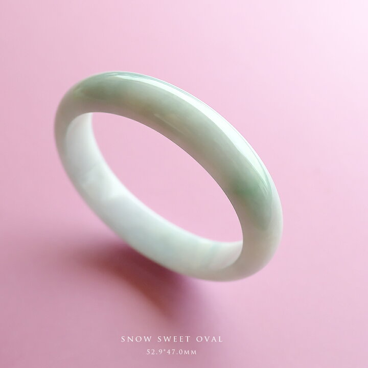 楽天市場】翡翠(ひすい)バングル (楕円形/内径52.9×47.0mm) 『SNOW