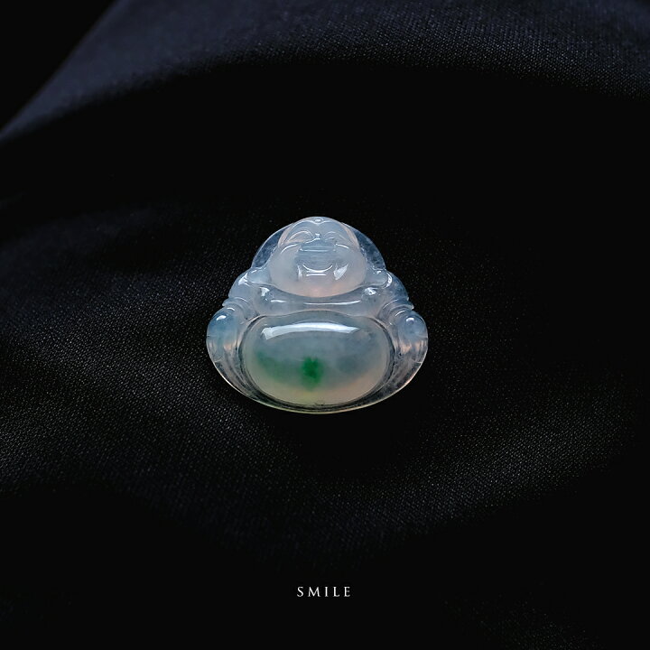 楽天市場】翡翠 (ヒスイ)彫刻 ペンダントトップ『SMILE』氷翡翠 七福神 