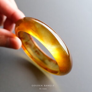 ���� (���͂�) �o���O���wGOLDEN BANGLE�x (���a58.1mm) �~�����}�[�Y�R�n�N �o�[�}�C�g �� �A���o�[ �V�R �����I �������� 9700���N�O ��_�� �傫�� ���� ����� �����i Natural Burmite�y���������z