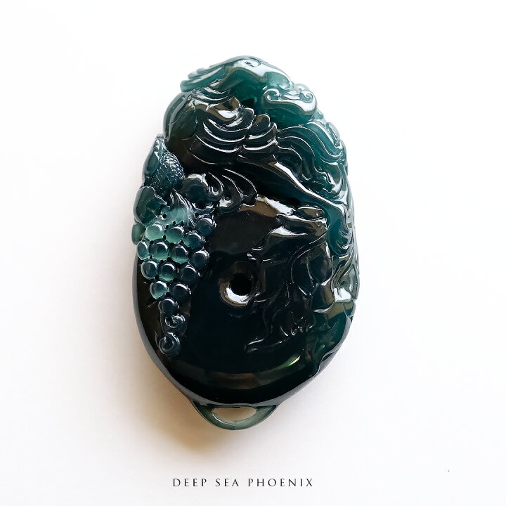 楽天市場】翡翠 (ヒスイ)彫刻 / ペンダントトップ『DEEP SEA PHOENIX 