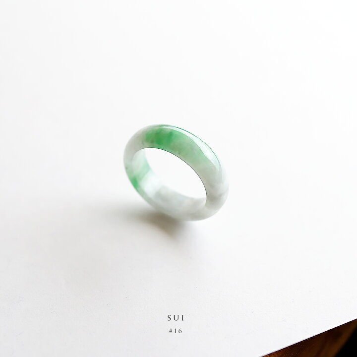 楽天市場】翡翠 (ヒスイ)くりぬきリング 『SUI』 (16号/アイシー 