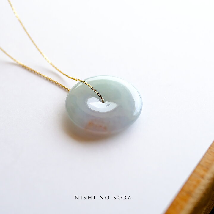 楽天市場】翡翠 (ヒスイ)玉璧ペンダントトップ 『NISHI NO SORA 