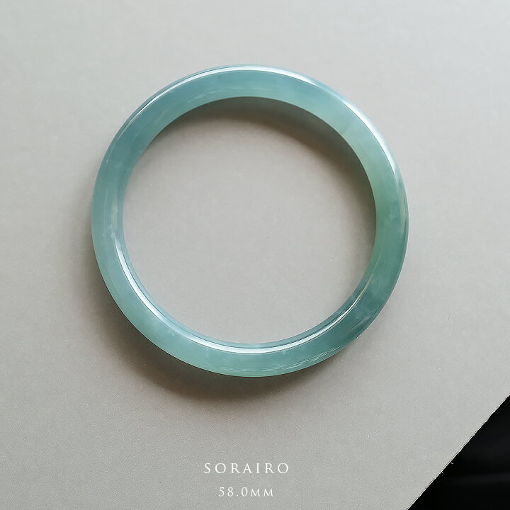楽天市場】翡翠 (ひすい) バングル『SORAIRO』( 円形 / 内径58.0mm 
