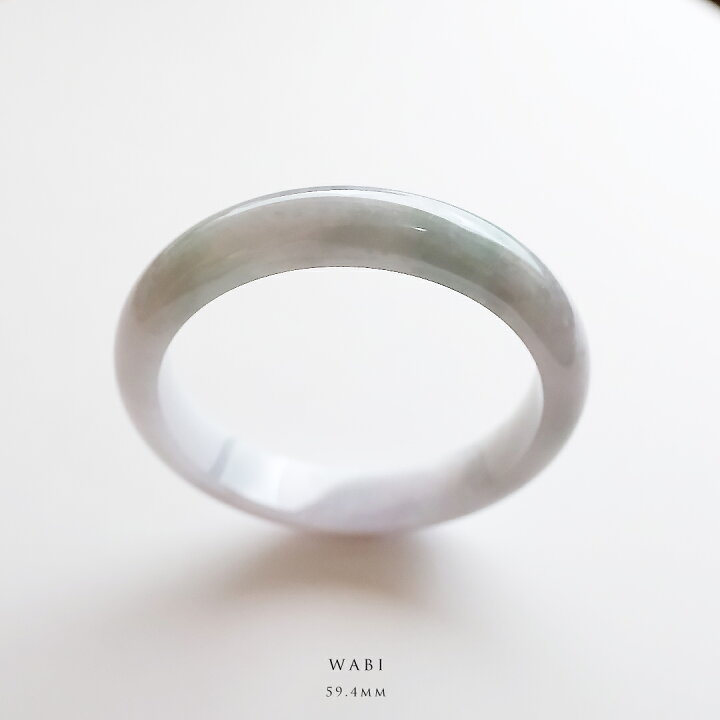 楽天市場】翡翠(ひすい)バングル (円形/内径58.9mm) 『WABI』ホワイト 