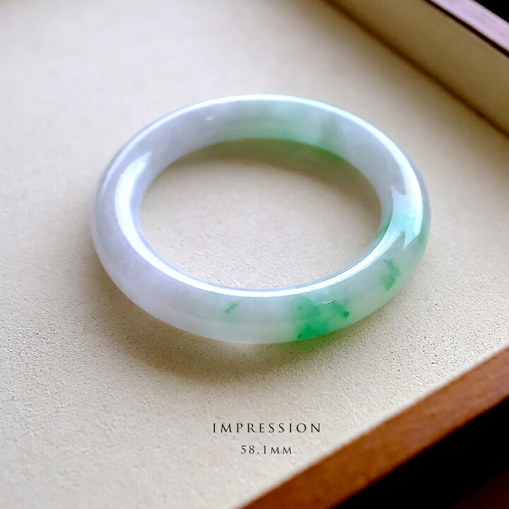 楽天市場】翡翠(ひすい)バングル (円形/内径58.1mm) 『IMPRESSION 