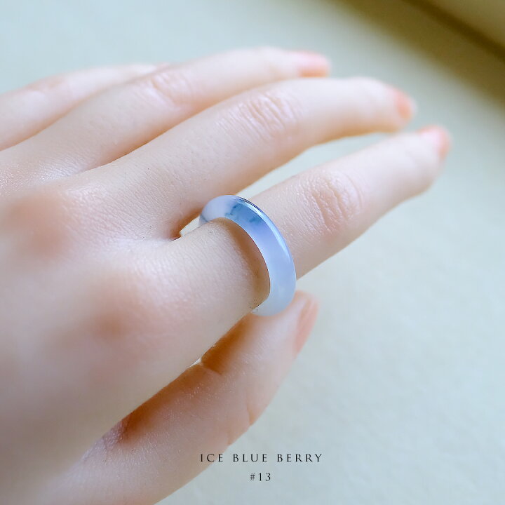 楽天市場】翡翠 (ヒスイ)くりぬきリング 『ICE BLUE BERRY』 (13号/氷 