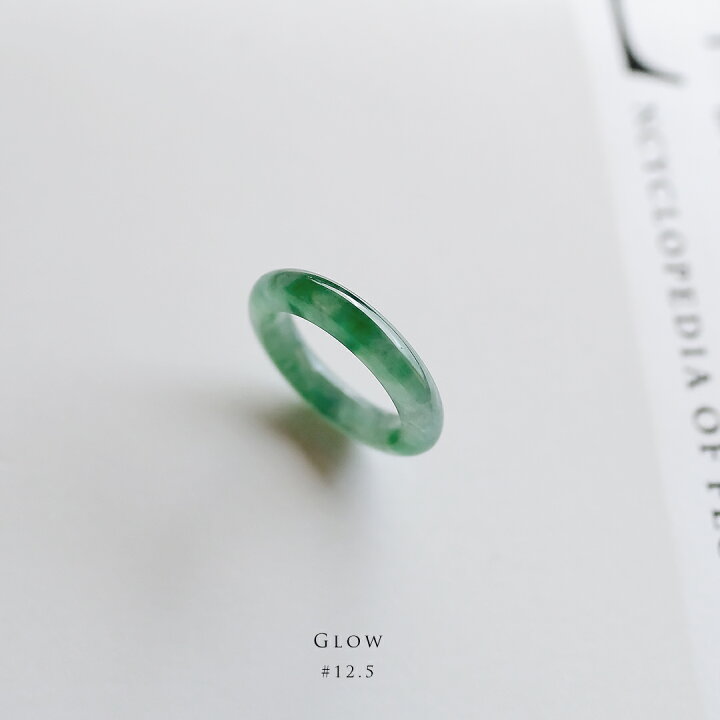 楽天市場】翡翠 (ヒスイ) くりぬきリング『GLOW』(12.5号/アイシー 