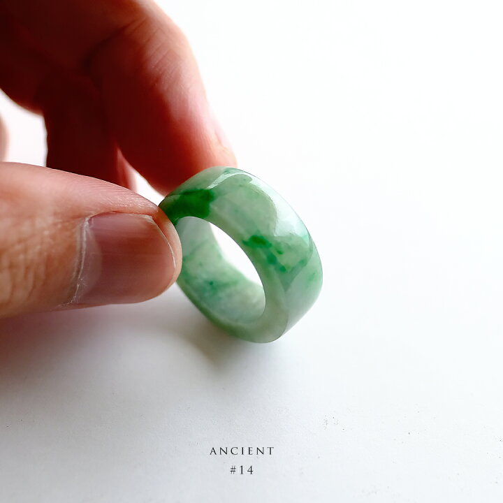 楽天市場】翡翠 (ヒスイ)くりぬきリング『ANCIENT』 (14号/グリーン 