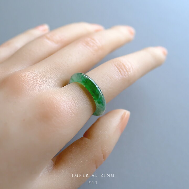 楽天市場】翡翠 (ヒスイ)くりぬきリング『IMPERIAL RING』 (11号 