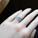 翡翠 (ヒスイ) くりぬきリング『PRISM』 ( 7.5号 / アイシーブルー翡翠 ) プリズムカット キラキラ グアテマラ産天然…