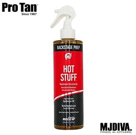 MUSCLE UP HOT STUFF(12oz.) 3倍大容量サイズ！正規代理店 プロタン ホットスタッフ 血管浮き出るオイル セルフ タンニング スプレー ボディカラーリング フィットネスモデル コンテストカラーリング NABBA NPCJ CJBBF JBBF NPC BBJ SSA 05-709
