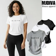 サイドシャーリング美クビレストレッチTシャツ3カラー 美尻 美脚 フィットネスウェア スポーツウェア 筋…