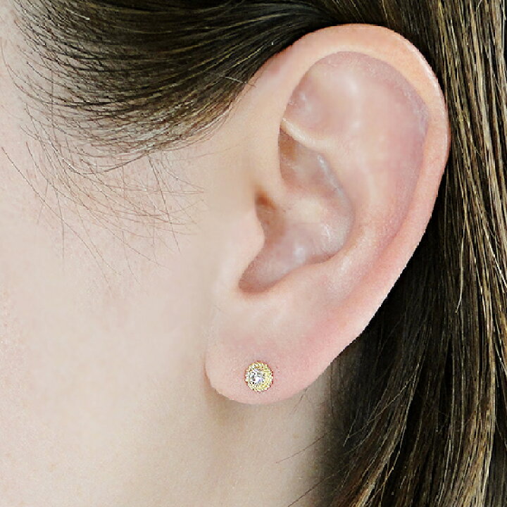 楽天市場】【送料無料】K18YG ダイヤモンド ピアス【0.14ct】K18  
