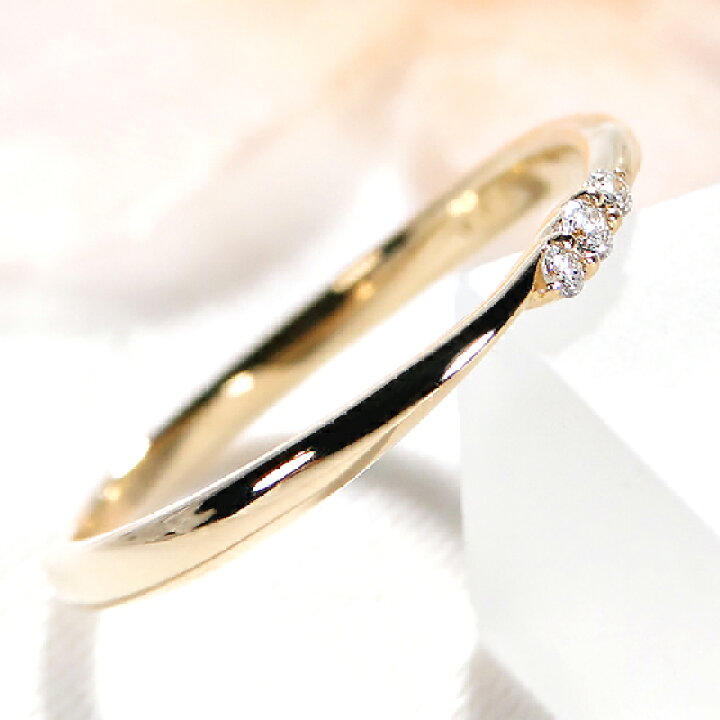 楽天市場】【送料無料】K18YG【0.03ct】ダイヤモンド ピンキーリング 