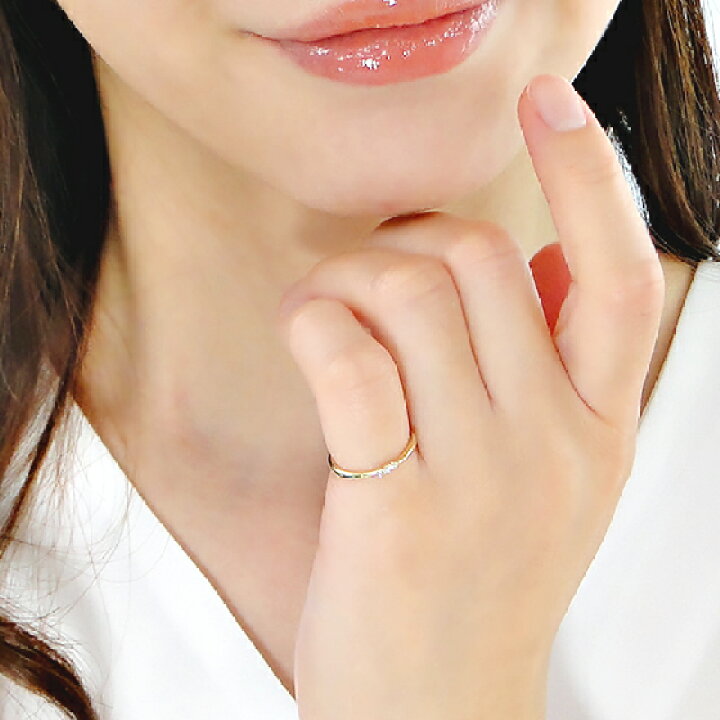 楽天市場】【送料無料】K18YG【0.03ct】ダイヤモンド ピンキーリング 