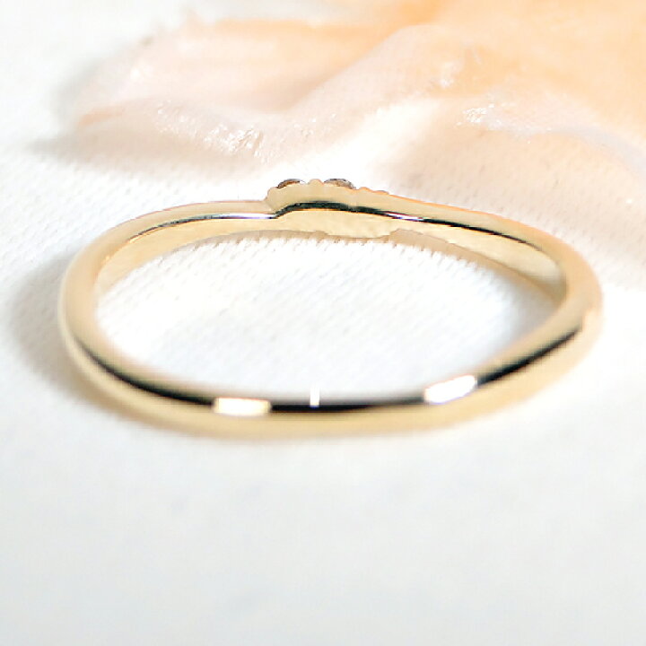 楽天市場】【送料無料】K18YG【0.03ct】ダイヤモンド ピンキーリング 