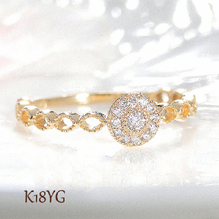 楽天市場】【送料無料】K18YG【0.09ct】ダイヤモンド サークルモチーフ 