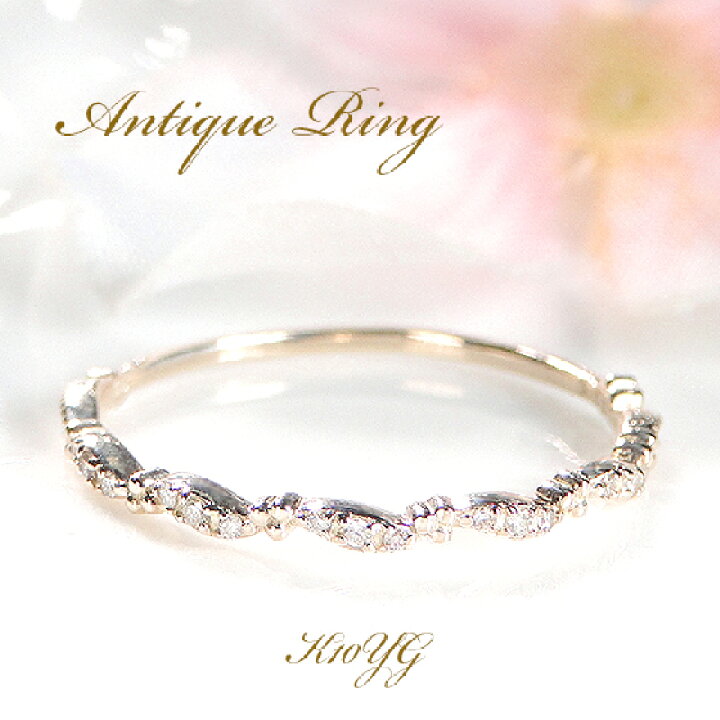 楽天市場】【送料無料】K10YG アンティークデザイン ダイヤモンド  