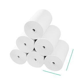コアレスサーマルプリンター用紙ロール 感熱紙 57x25mm 芯なし感熱紙 ロール 非粘着感熱紙 サーマルペーパー 5個入り キッズ カメラ 感熱 紙
