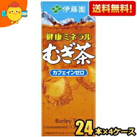 あす楽対応 【送料無料】伊藤園 健康ミネラルむぎ茶 250ml紙パック 96本(24本×4ケース) 〔ミネラル麦茶〕 ※北海道800円・東北400円の別途送料加算 [39ショップ]