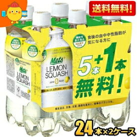 ポイント5倍【送料無料】キリン メッツ プラス レモンスカッシュ 480mlペットボトル 48本[(6本パック×4セット)×2ケース] [機能性表示食品 難消化性デキストリン] ※北海道800円・東北400円の別途送料加算 [39ショップ] kirin2022cp point5