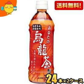 【送料無料】サンガリア 一休茶屋 あなたの烏龍茶 500mlペットボトル 48本 (24本×2ケース) ※北海道800円・東北400円の別途送料加算 [39ショップ]