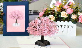桜 3Dポップアップカード 3Dサンキューカード 結婚式 招待状カード バレンタイングリーティングカード 3Dサンキューカード ギフトカード 母の日 ギフト 送料無料
