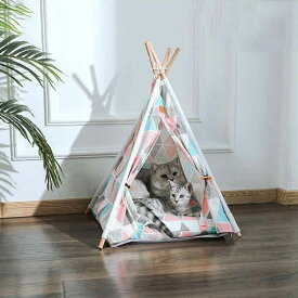 ペット用テント ティピーテント ペット用テント 猫 ネコ ペット 室内用 ペットハウス 可愛い ペット用ベッド 犬 犬 猫用品 ペットハウス