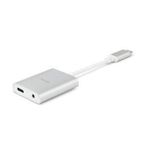 moshi USB-C Digital Audio Adapter with Charging Silver VoO 96kHz nC]I[fBI i