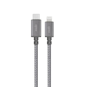 iPhone iPad  MacBook ProUSB-CA_v^[֐ڑł ϋvP[u moshi Integra USB-C to Lightning 25cm (Titanium Gray)