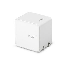 【ポイント10倍】コンパクトUSB-C充電器（ケーブル別売） USB PD 3.0に対応 moshi Qubit USB-C Charger (18W) 軽く、持ち運びにも便利なデザイン