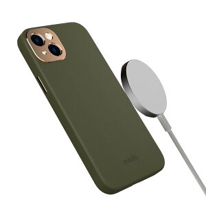 iPhone 14 �P�[�X Plus �ϏՌ� �����ی� ���킢�� ������� Apple MagSafe�Ή� US�~���^���[ �O���[�h �v���~�A�����B�[�K�����U�[�P�[�X �i�p ���V moshi Napa for iPhone 14 Plus ���K�㗝�X�i