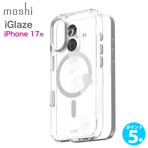 �y�|�C���g 5�{�ziPhone 17 �p�n�C�u���b�h�N���A�P�[�X moshi iGlaze for iPhone 17 (Luna Silver) MagSafe�Ή� [99M2251021]
