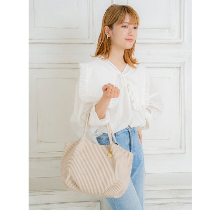 楽天市場】BASE ベース 公式 プリーツ トートバッグ 2way プリーツ 