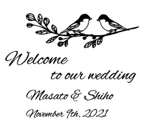 【練習用ステッカー付き】 ウォールステッカー ウェディング ウェルカムバード Welcome to our wedding 結婚式 ボード カード 英語 ガラス 窓 wall sticker 北欧 おしゃれ bird reception 手作り DIY セルフ