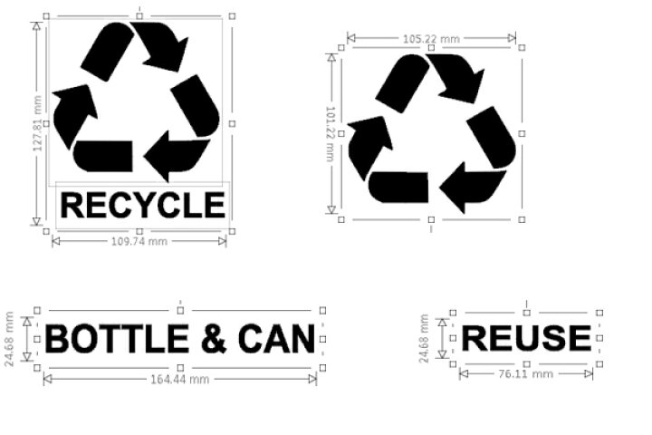 楽天市場 ウォールステッカー おしゃれ リサイクルマーク ゴミ 分別 エコ リサイクル 英字 アルファベット トイレ ガラス 窓 ビン カン ペットボトル スチール 古紙 メール便 送料無料 Sticker 壁デコ 北欧 はがせるウォールステッカー モノトーン Wall Sticker Can Pet