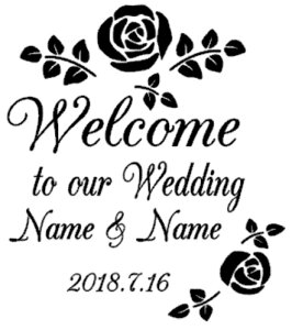yKpXebJ[tz EH[XebJ[ Wedding EFfBO[Y Welcome to our wedding MTCY@ EFfBO EFJ{[h J[h p KX wall sticker   DI