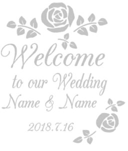 yKpXebJ[tz EH[XebJ[ Wedding EFfBO[Y Welcome to our wedding MTCY@ EFfBO EFJ{[h J[h p KX wall sticker   DI