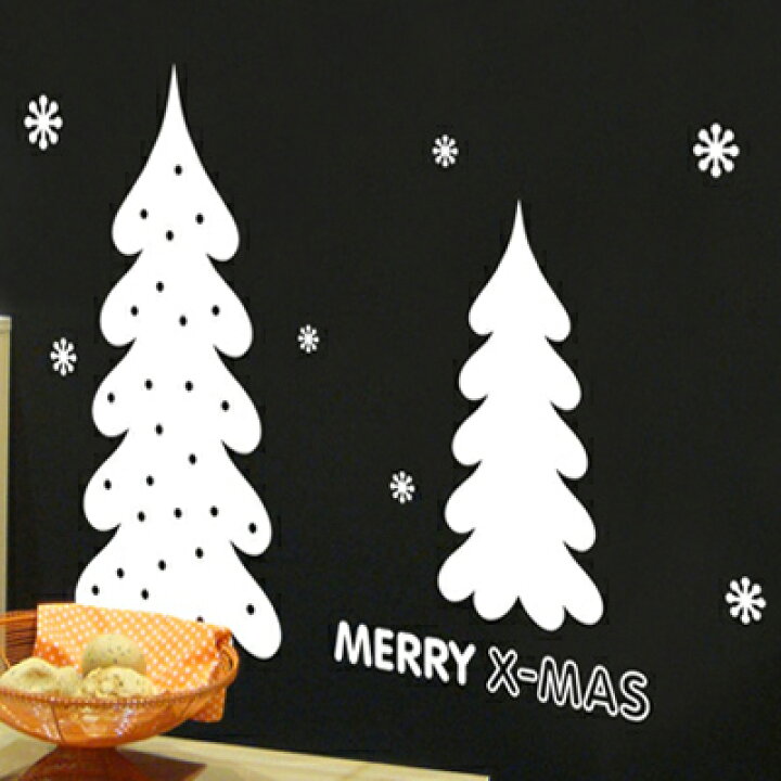 楽天市場 ウォールステッカー クリスマスツリー Christmas Tree クリスマス ウオールステッカー 送料無料 メール便 シルエット 北欧 ツリー 柄 シンプル 木 Tree もみの木 壁 壁紙 転写式 オーナメント 可愛い 飾り デコレーション 在庫のみ ウォールステッカー