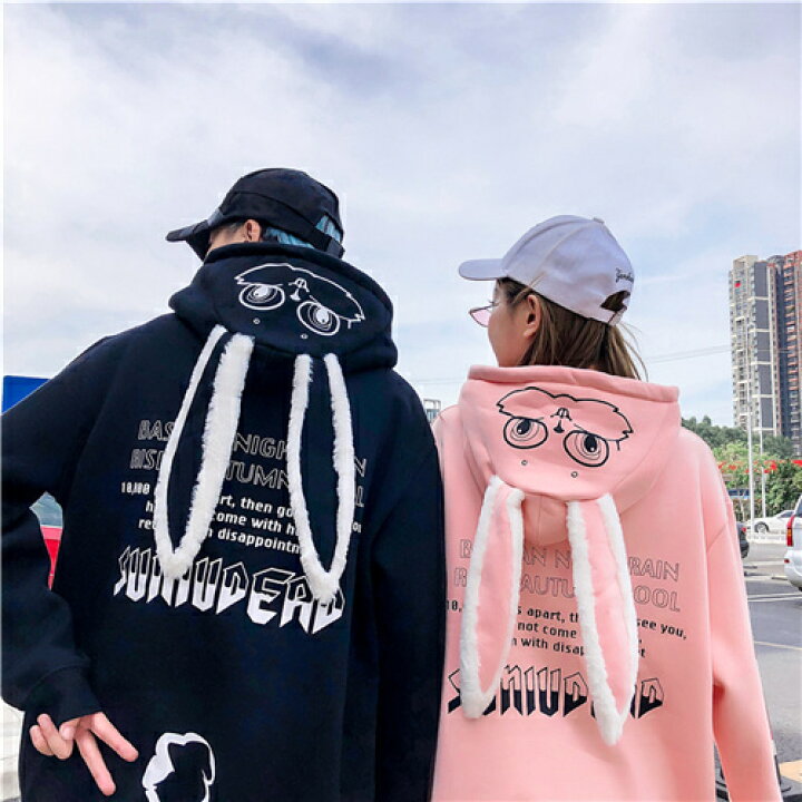 楽天市場 ペアルック パーカー ビックシルエット 冬 カップル ペアルック お揃い パーカー メンズ クリスマス プレゼント ペア カップル ペアルック ブランド パーカー コーデ ブランド オーバーサイズ パーカー ロンt トレーナー スウェット 秋 冬 服 男女兼用 裏起毛