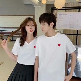 楽天市場 カップル ペアルック Tシャツ ハートの通販