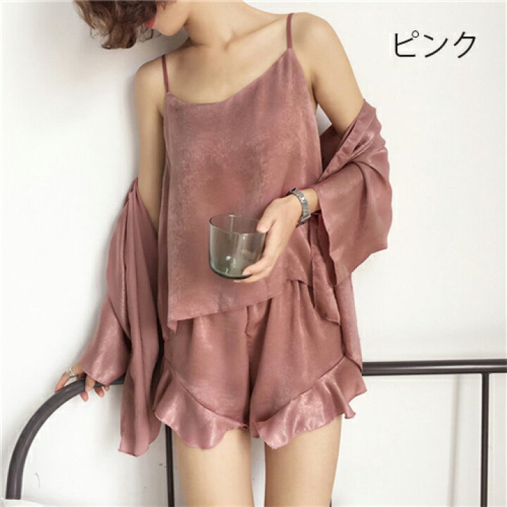 楽天市場 レディース パジャマ 夏用 パジャマ 3点セット パジャマ 夏 ルームウェア トップス 上下セット レディース ルームウェア パジャマ 部屋着 送料無料 ナイトウェア ナイティー カワイイ 可愛い パジャマ キャミソール ボレロ ショートパンツ ゆったり ボトムス