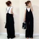 サロペット レディース 夏 パンツ レディース ボトムス オーバーオール 夏 春秋 フリー 黒/ブラック ベージュ サロペット パンツ レディース 大きいサイズ 20代 30代 40代 50代 カジュアル 上品 通勤 おしゃれ ゆったり 送料無料 柄 シンプル風 薄手 9-11分丈